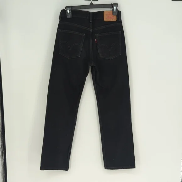 00120 Levi's 550 Relaxed Fit Straight Leg Jeans Black size 26x27 casual retro - Picture 2 of 9